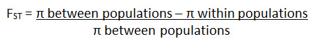 equation to calculate genetic variation