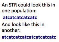 a box showing two different STRs